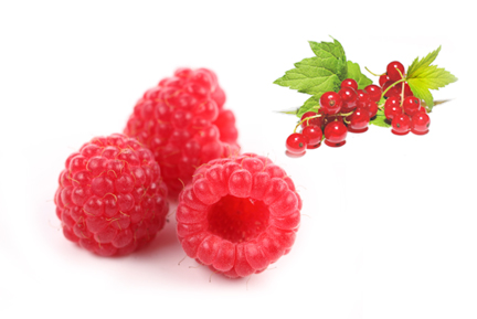 Framboises et groseilles